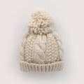 Natural Cable Beanie Baby & Kids: S (0-6 Months)