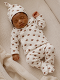 Football / Organic Pointelle Newborn Set: 0 - 3 mo.