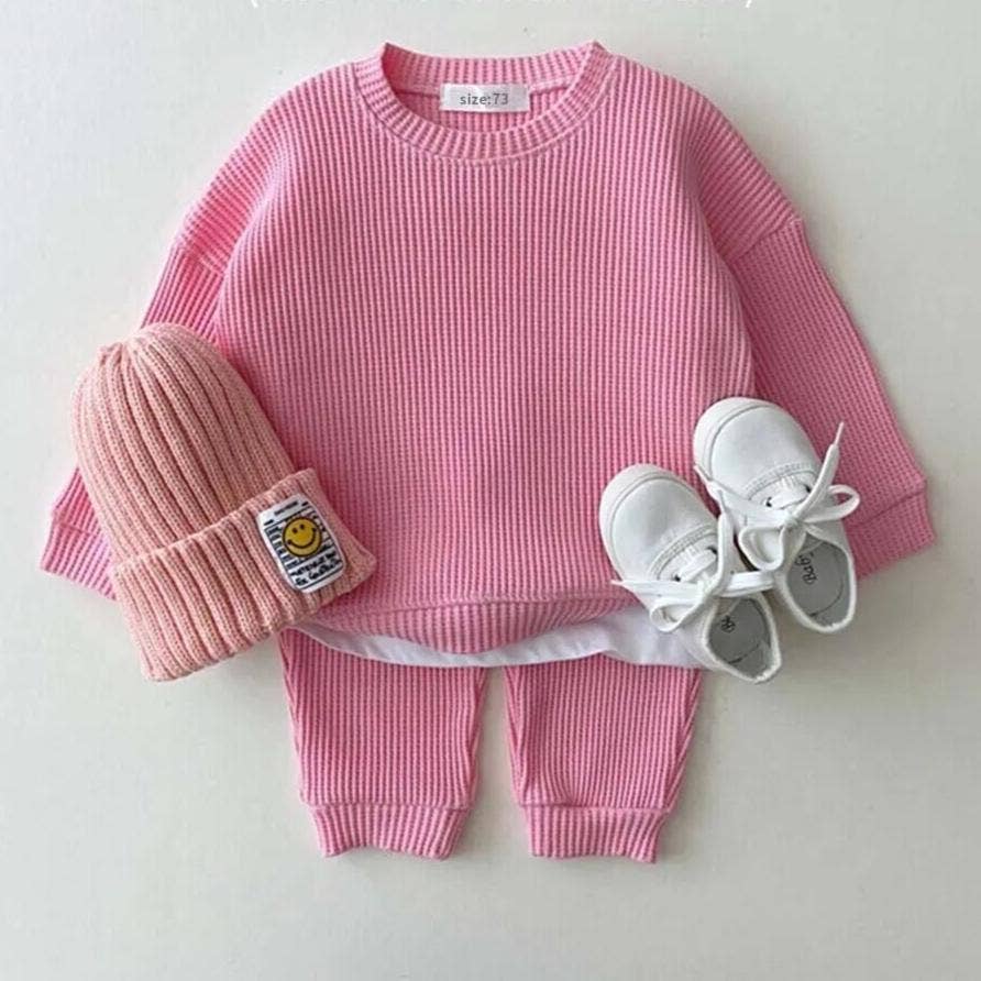 Baby Cotton Tracksuit Pullover Set: 6-12M / Navy