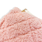 B1388 Sherpa Mixed Quilted Purse (3 Colors): Camel