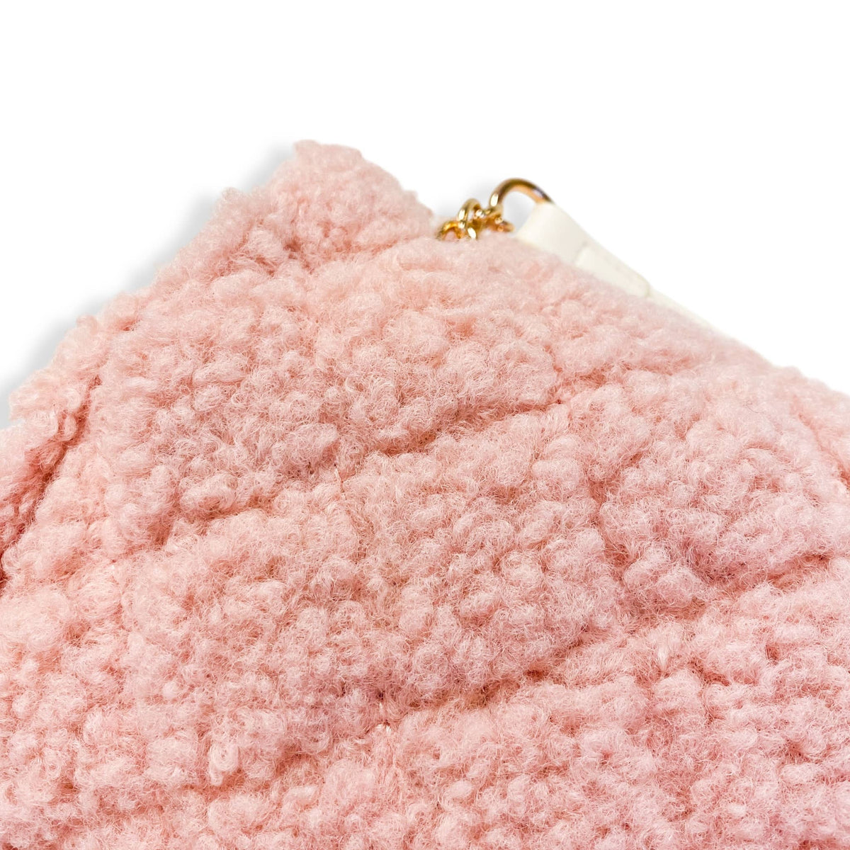 B1388 Sherpa Mixed Quilted Purse (3 Colors): Camel