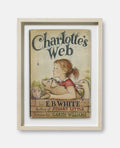 Charlotte's Web by E.B. White Book Cover Print: Maple Frame / 11×14"