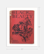 Black Beauty by Anna Sewell Book Cover Print: Maple Frame / 11×14"