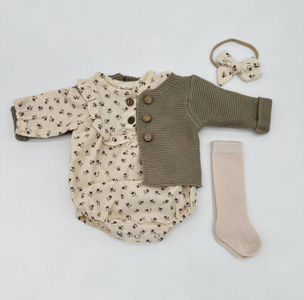 Claudia Soft Cotton Romper Set: Claudia 2pc / 18-24 months