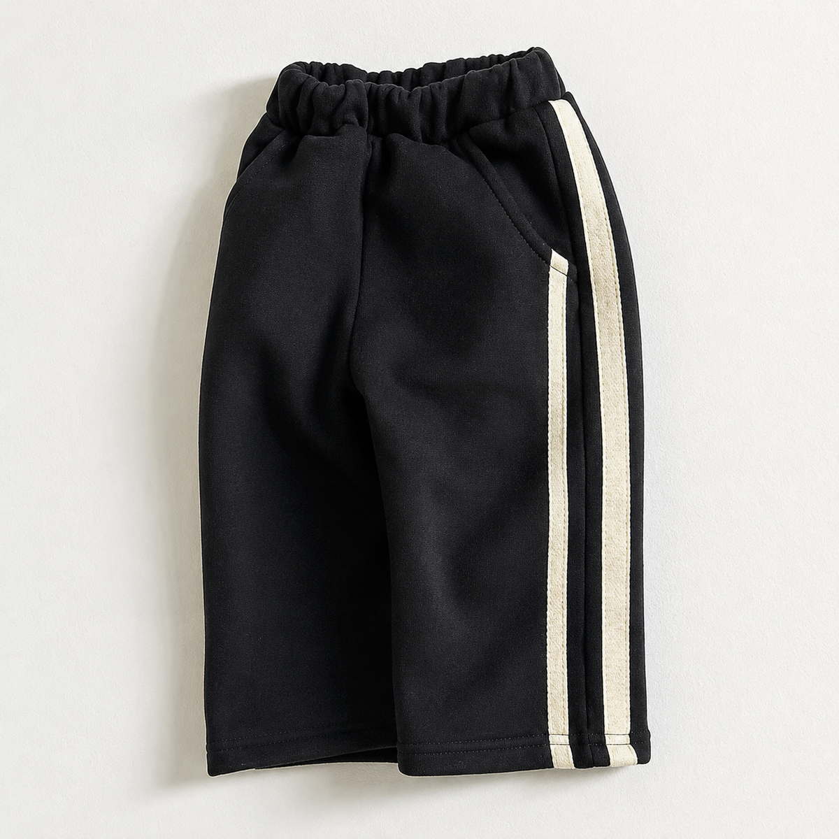 Black Double Stripe Pants with pockets: 18-24 Months