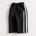 Black Double Stripe Pants with pockets: 12-18 Months