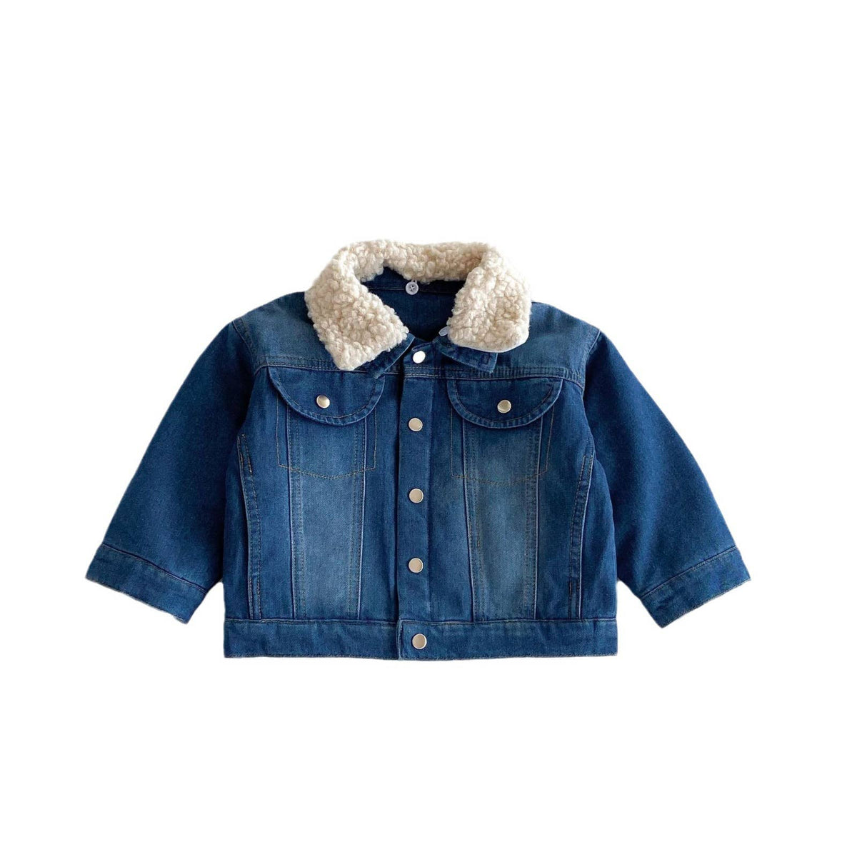 Baby Denim Jacket with Sherpa Collar: 7
