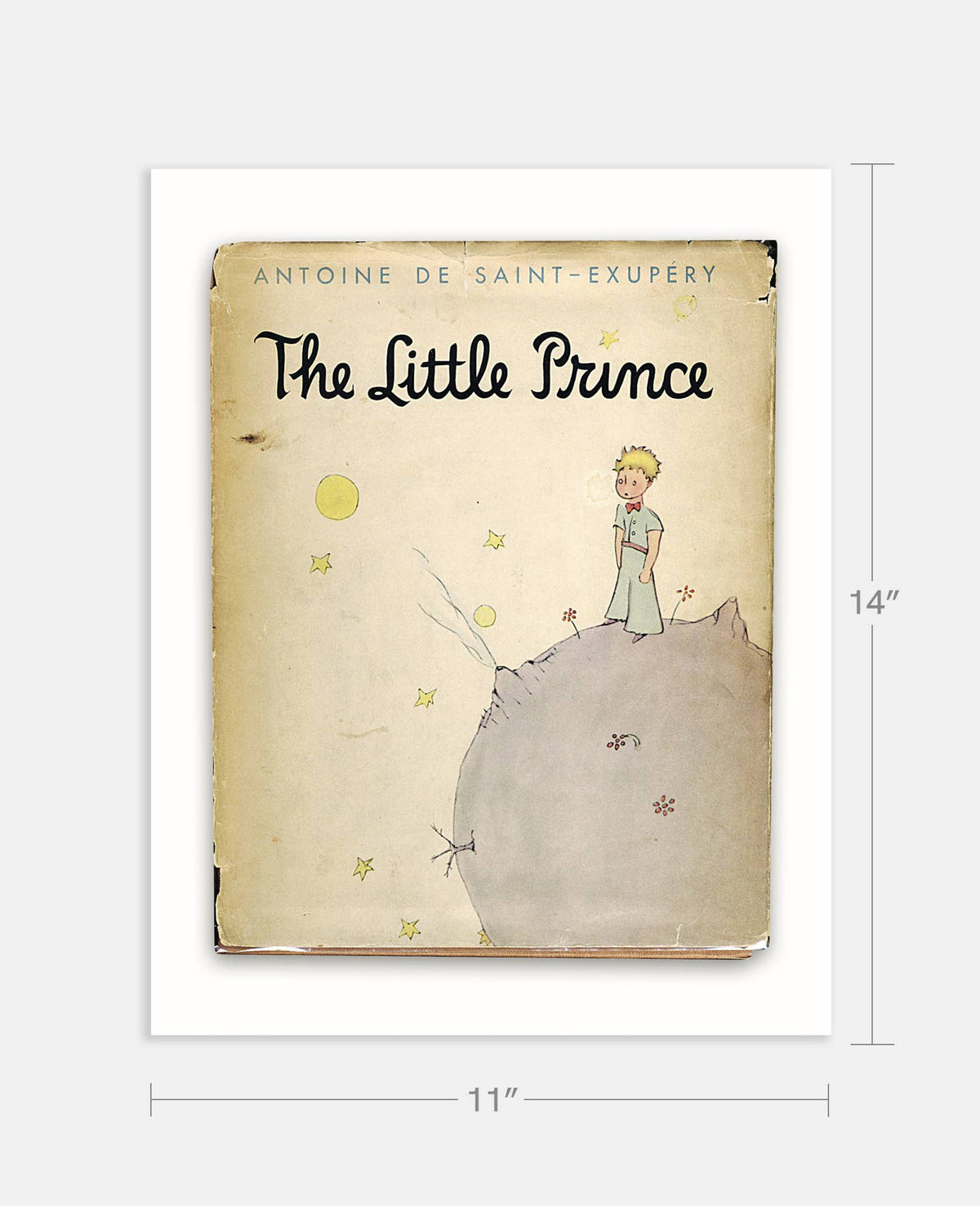 The Little Prince by Antoine DE Saint Book Cover Print: Maple Frame / 11×14"