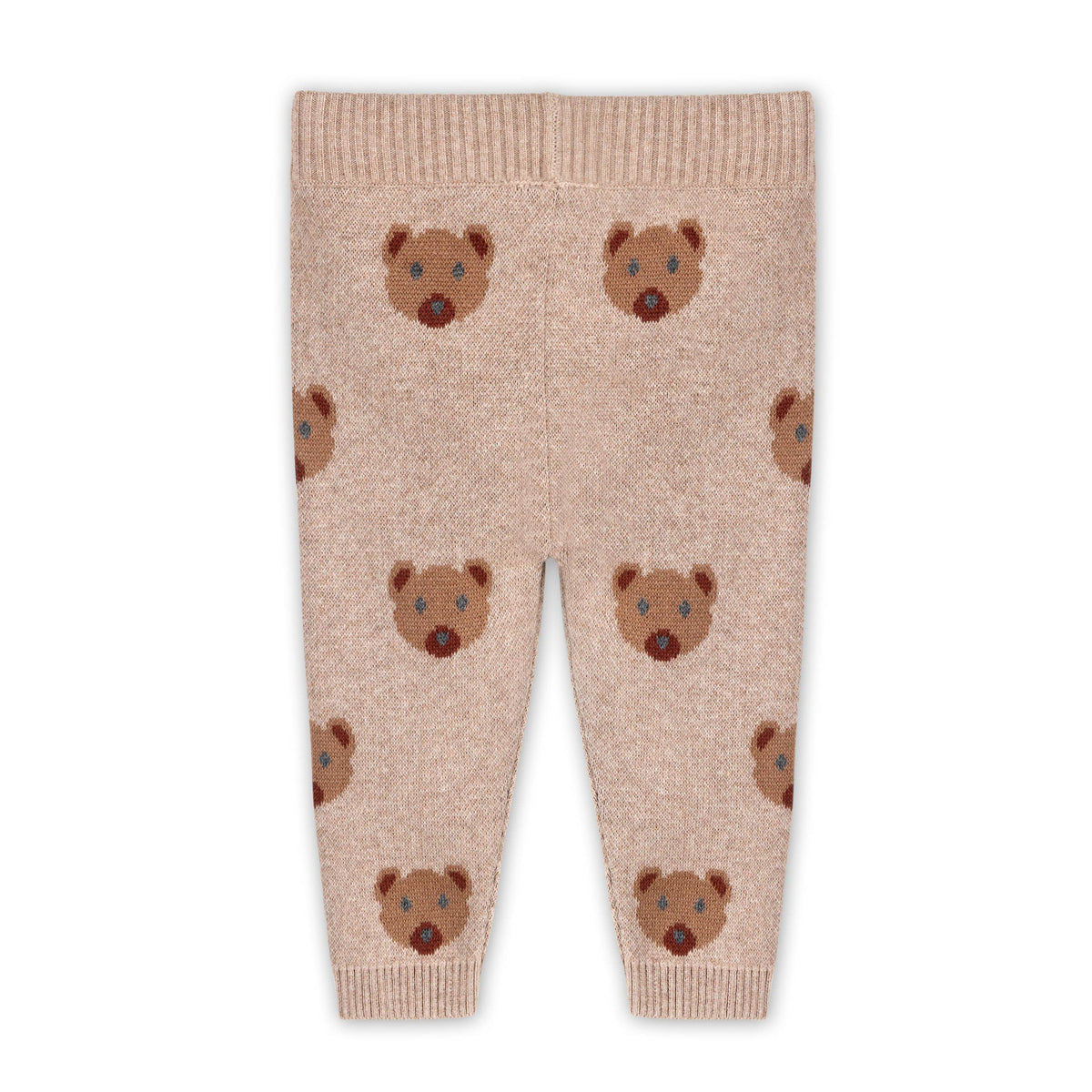 Bear Knit Baby Pullover & Pant Set (Organic Cotton): Marl Brown / 18-24M