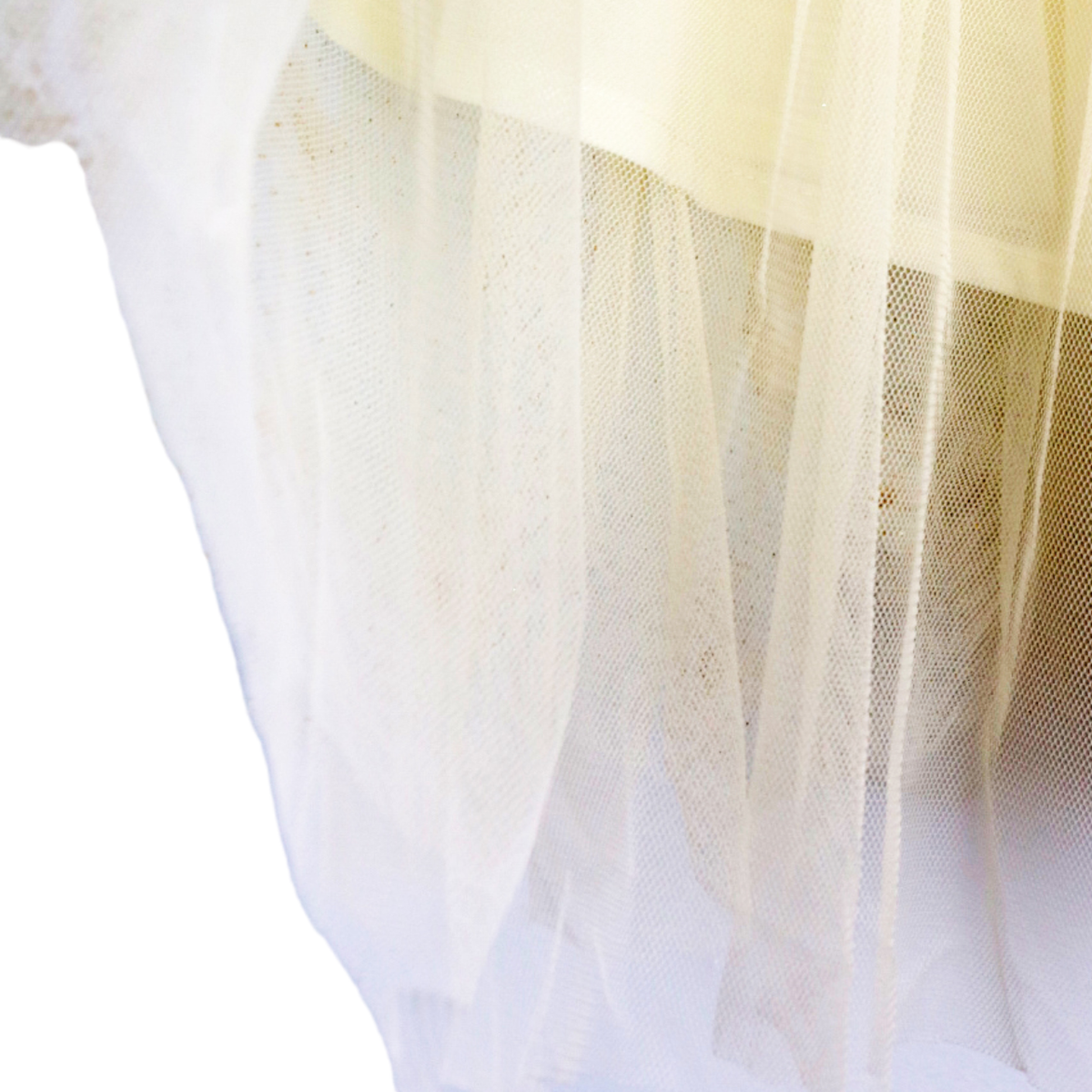 S15 15051-B 3D Floral Mesh Midi Tutu: BEIGE / 2-2-2;2T-3T-4T