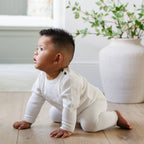 HEIRLOOM COTTON KNIT SETS: Tan / 3-6 Months