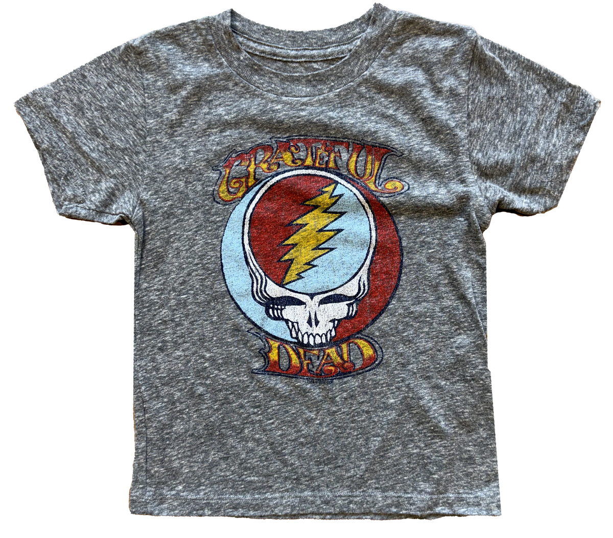 Grateful Dead Classic Stealie Tee - Tri Blend Grey: 3/6M