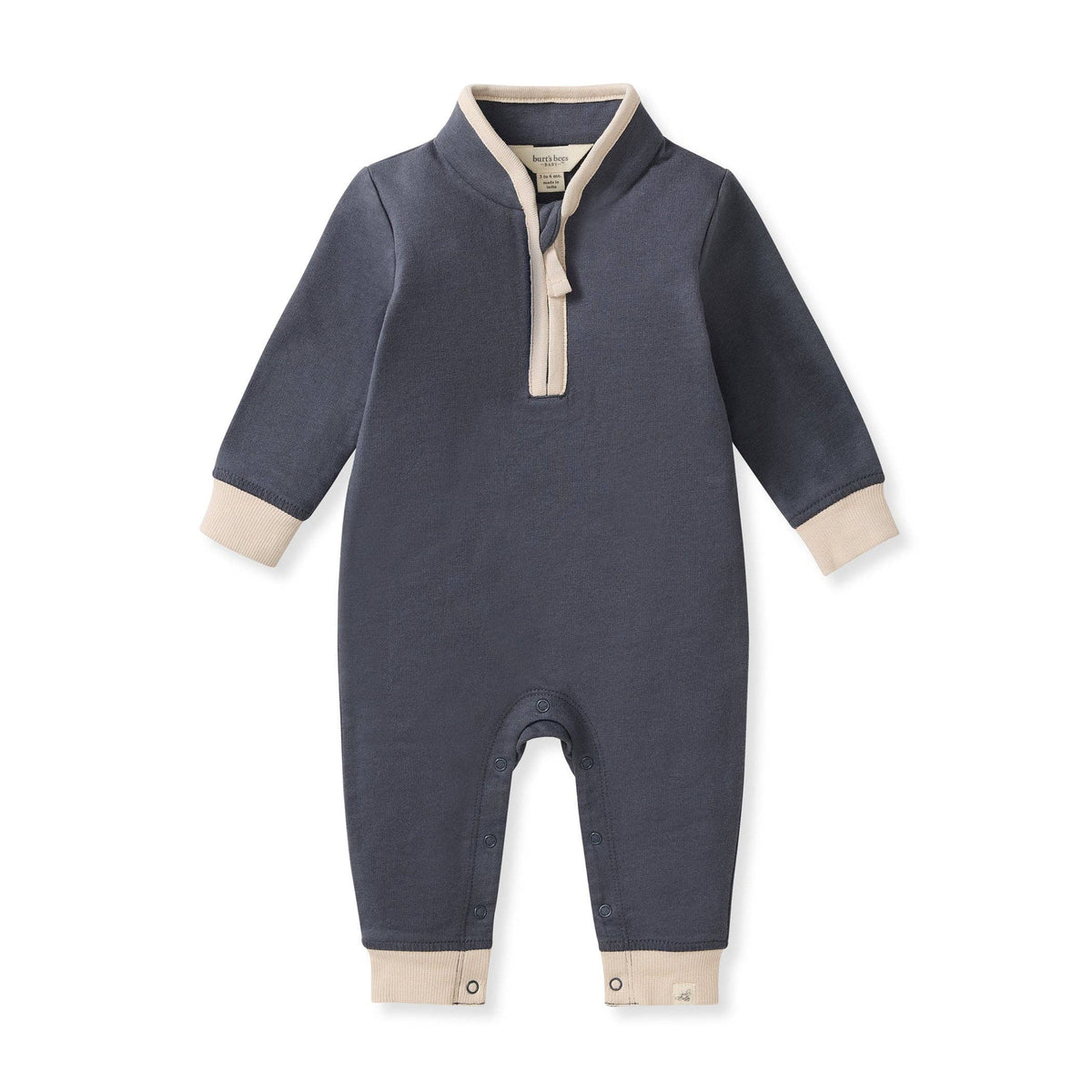 Quarter Zip Jumpsuit: 6-9M