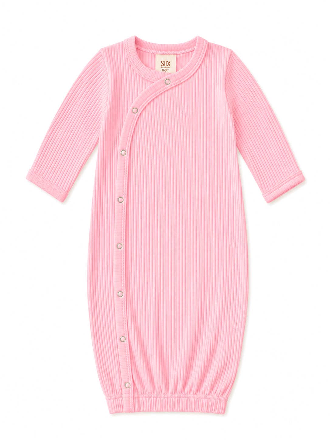 Pink / Ribbed Gown: 0 - 3 mo.