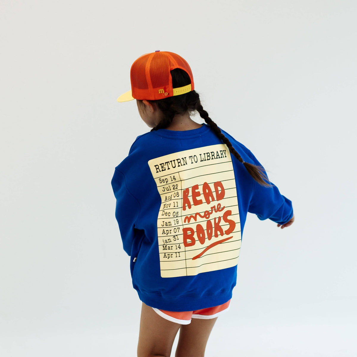COOL KIDS READ BOOKS | ROYAL BLUE | oversized drop shoulder | KIDS: ROYAL BLUE / 2-4Y PULLOVER