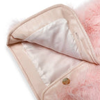 17119 Leather Trimmed Faux Fur Vest PINK / 3T