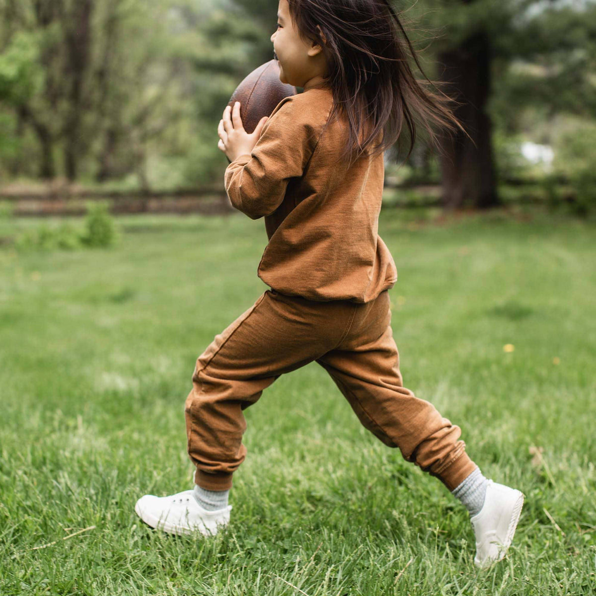 Acid Wash Football Toddler Sweatshirt Set: Hunter / 2 Toddler