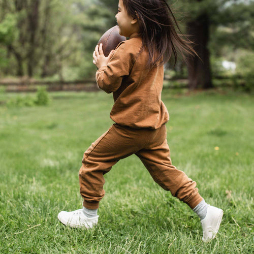 Acid Wash Football Toddler Sweatshirt Set: Hunter / 4 Toddler