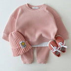 Baby Cotton Tracksuit Pullover Set: 6-12M / Hui