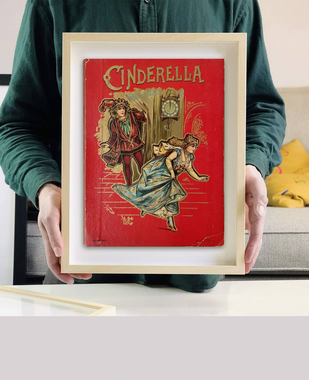 Cinderella Book Cover Print: Maple Frame / 11×14"