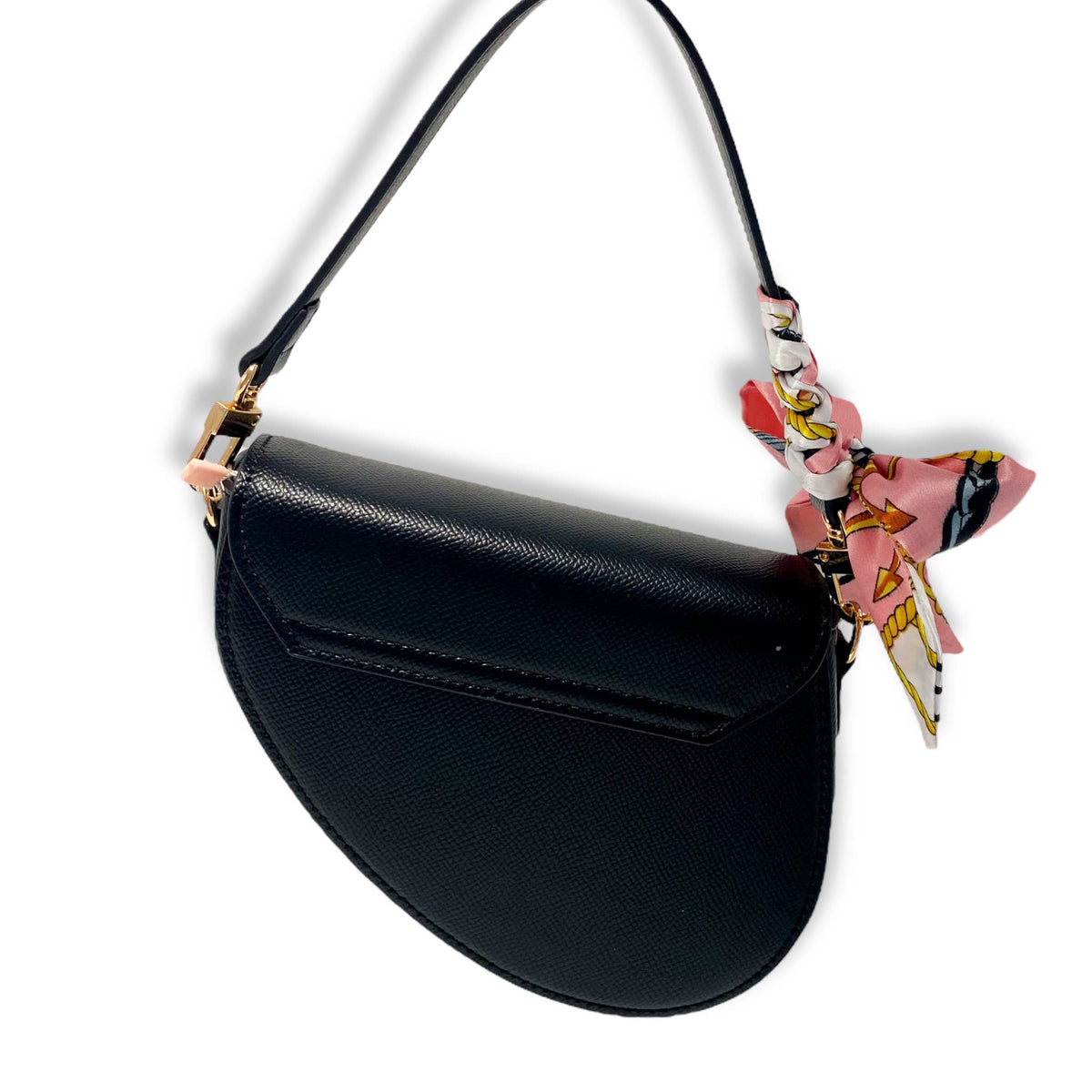 B1309 & B1342 Saddle Purse w/ Scarf (6 Colors): Beige / B1309 - SMALL