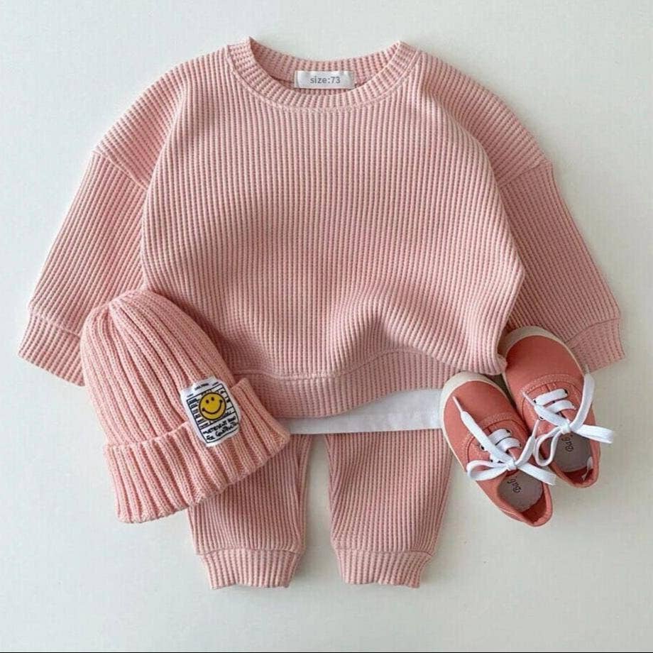 Baby Cotton Tracksuit Pullover Set: 6-12M / Navy