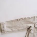 Khaki Distressed Denim Jean Jacket - Child: 3-4T