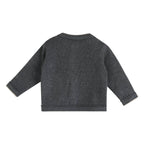 Charles Classic Cable Knit Baby Cardigan (Organic Cotton): Charcoal / 18-24M
