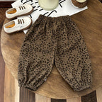 Baby & Kids Printed Casual Pants: Black Polka Dot / 4-5T