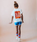 FREE BIRD in burnt orange | Kids Tee: 2-3Y / WHITE