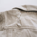 Khaki Distressed Denim Jean Jacket - Child: 3-4T