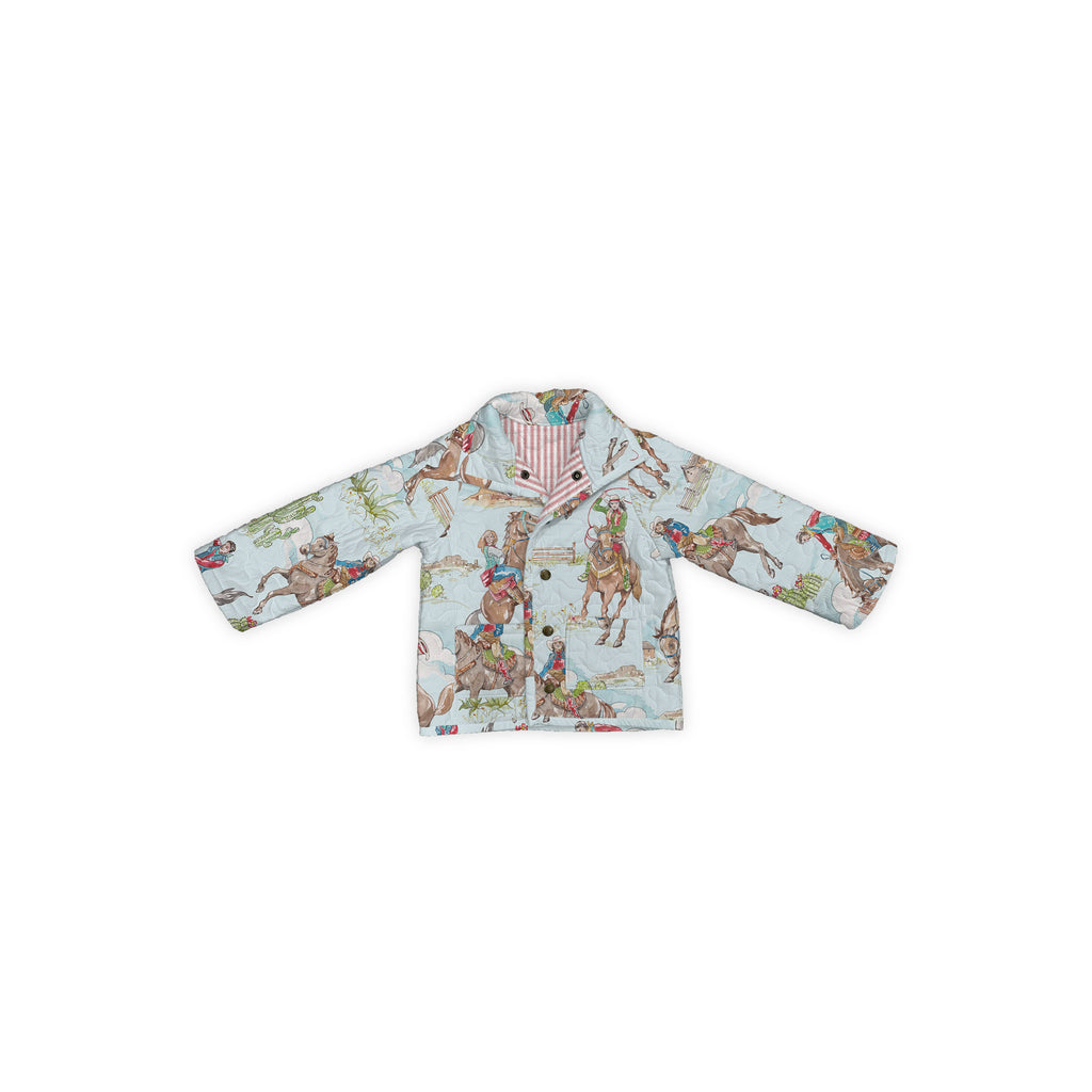 Birdie Multi Youth Quilted Snap Jacket: 2T