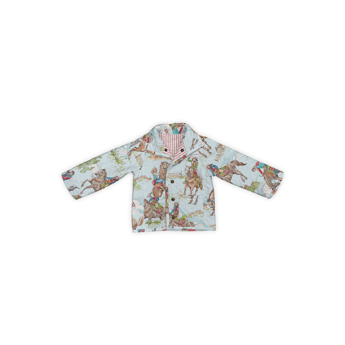 Birdie Multi Youth Quilted Snap Jacket: 5T