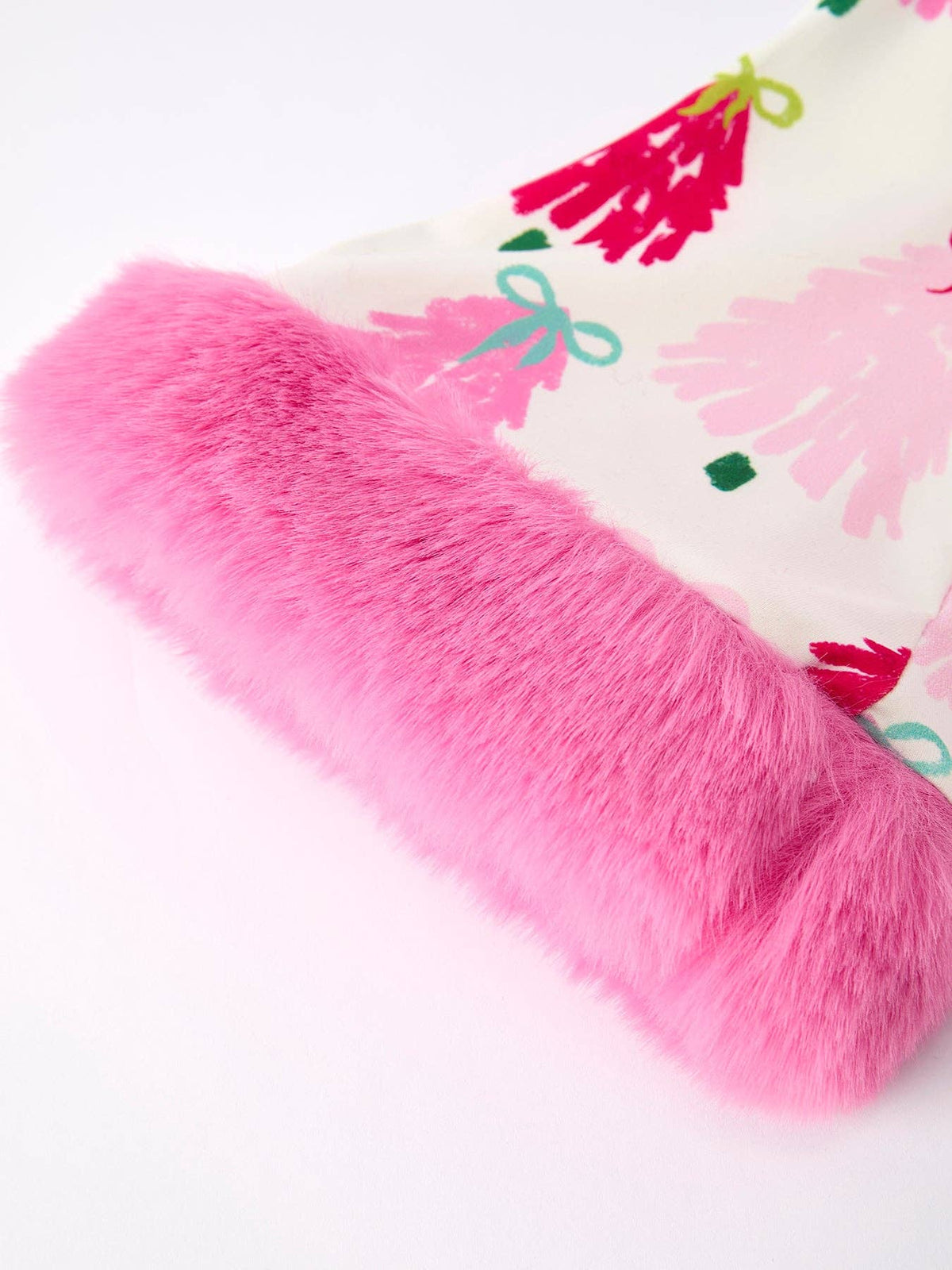 Christmas Tree Girls Pajama Set with Furry Trim: Perfect for Winter Nights: 8/9