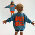 SORRY, MY DOG ATE MY HOMEWORK | DUSTY BLUE | oversized drop shoulder | KIDS: DUSTY BLUE / 4-6 PULLOVER