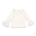 17141 Lace Collar & Cuff L/S Top: 2T 3T 4T; 2-2-2