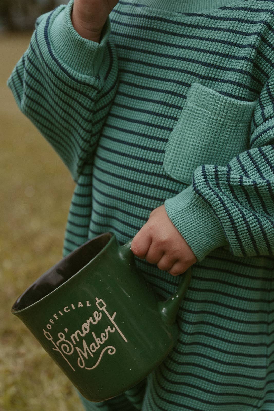 Sammy Romper in Thin Green Stripe: 18-24 Months