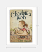 Charlotte's Web by E.B. White Book Cover Print: Maple Frame / 11×14"