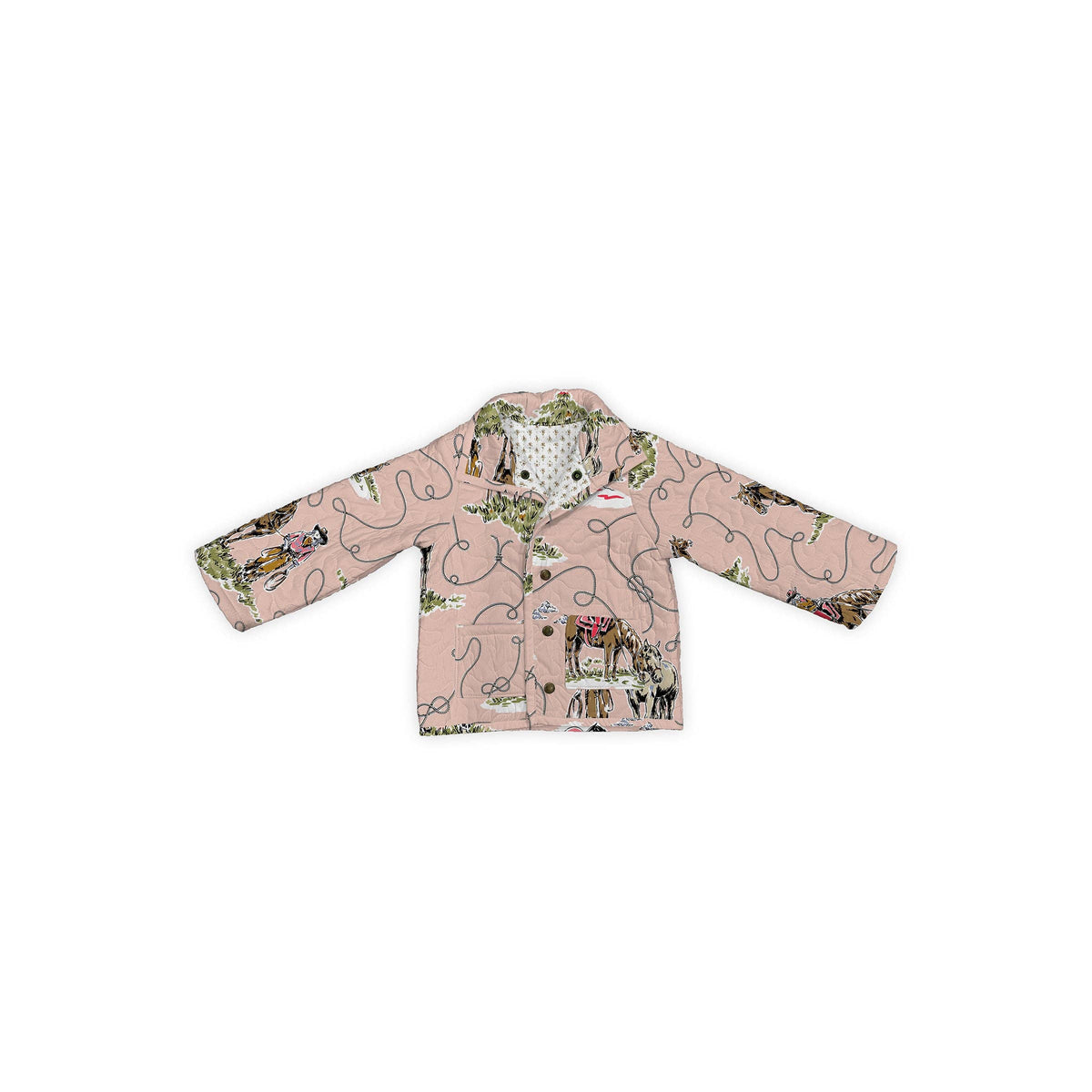 Sierra Cowgirl Rose Youth Quilted Snap Jacket: 5T