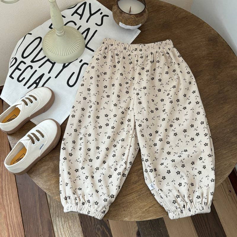 Baby & Kids Printed Casual Pants: Black Polka Dot / 4-5T