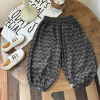 Baby & Kids Printed Casual Pants: Black Polka Dot / 4-5T