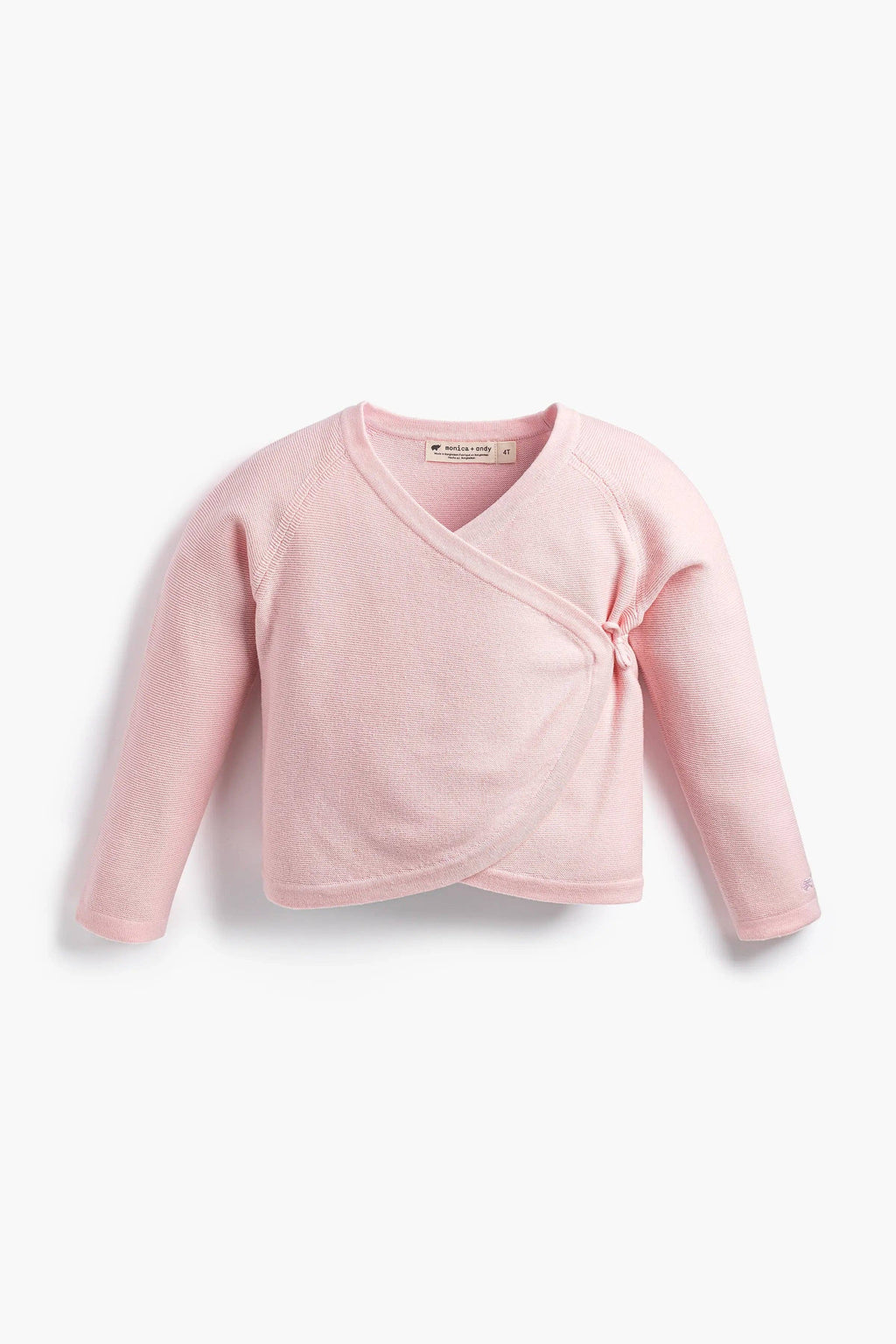 Wrap Cardigan_Light Pink: Girl / Light Pink / 4T