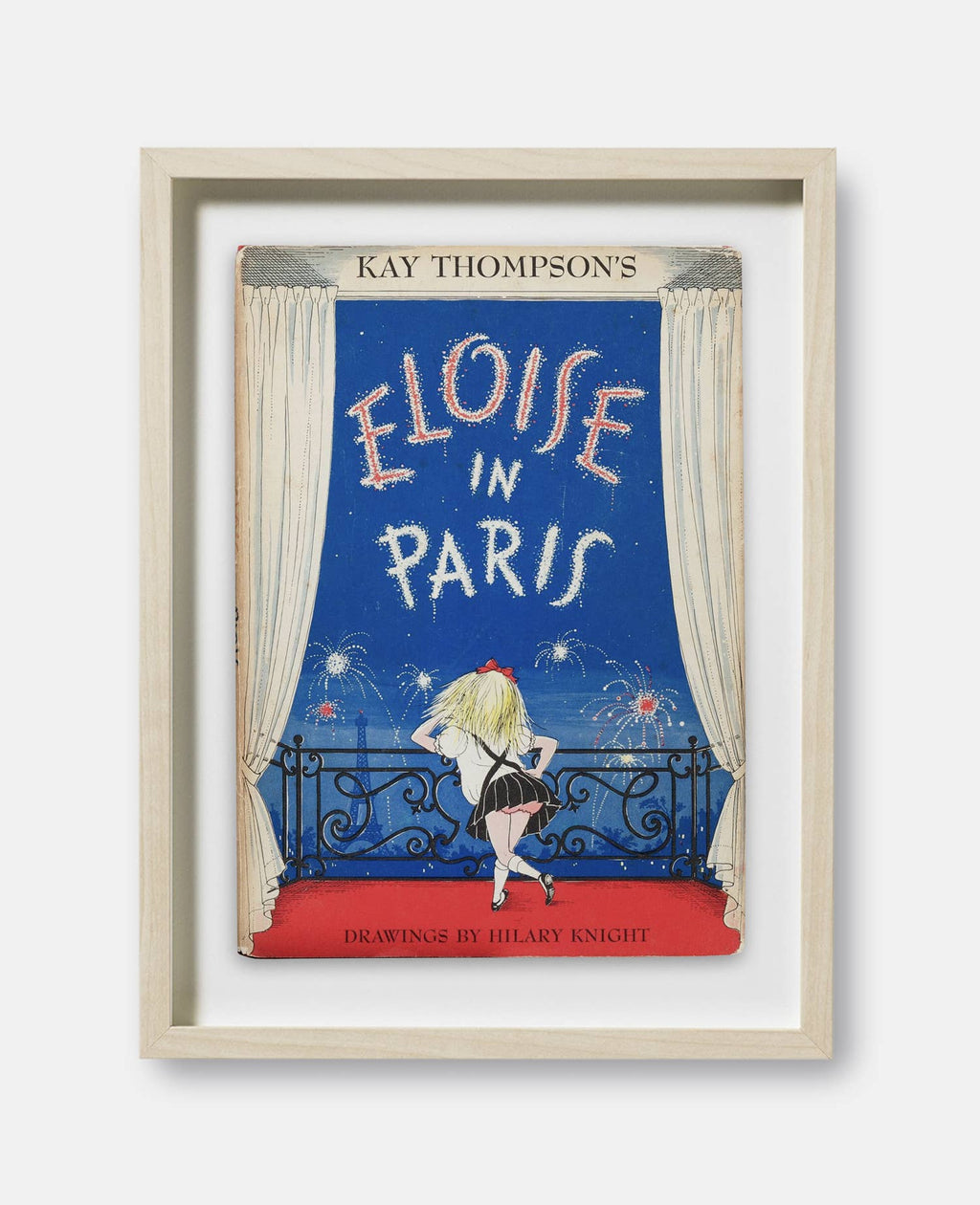 Eloise in Paris Book by Kay Thompson Cover Print: Maple Frame / 11×14"