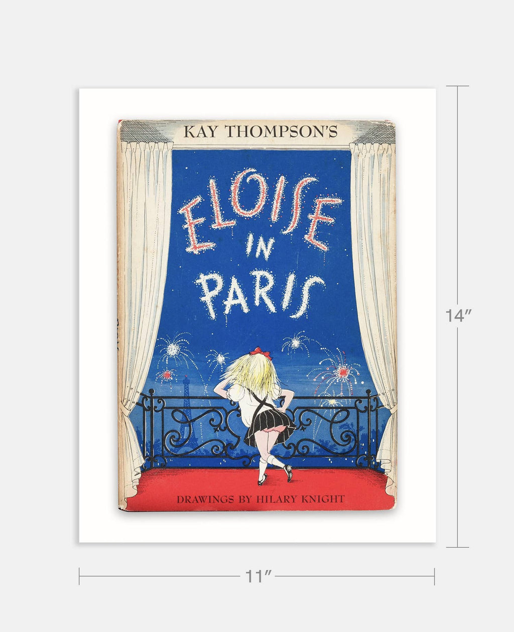 Eloise in Paris Book by Kay Thompson Cover Print: Maple Frame / 11×14"
