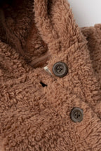 Baby Sherpa Teddy Cardigan_Caramel Brown: Unisex / Caramel Brown / 18-24m