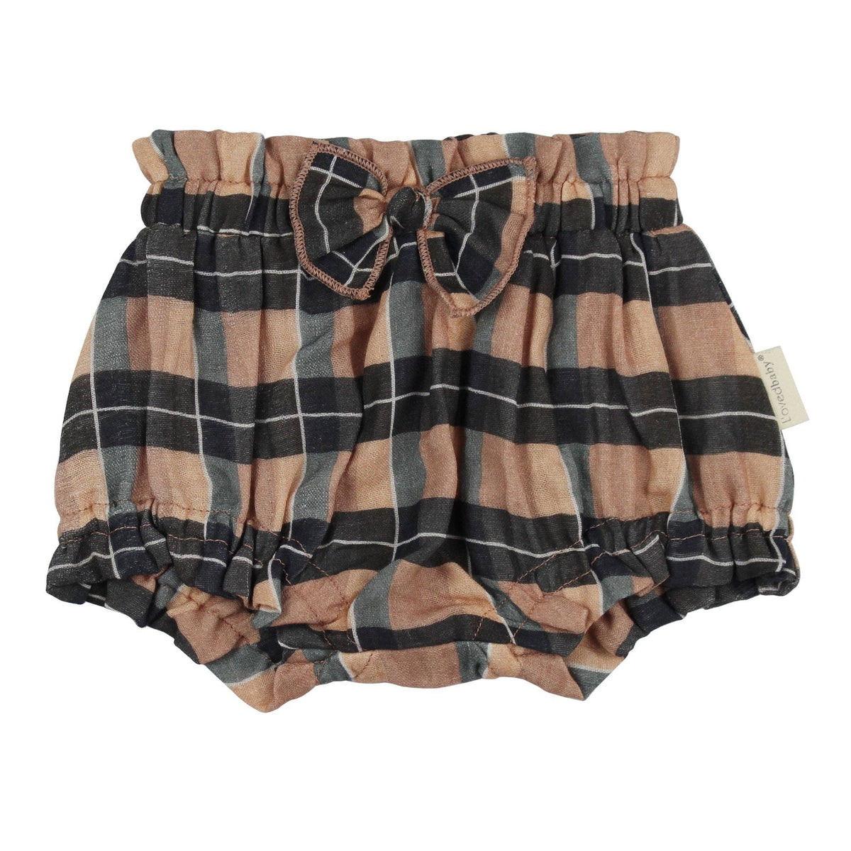 Adobe Chia Plaid | Organic Muslin Ruffle Bloomer: 0-3m