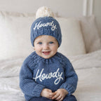 Howdy Sweater Slate Blue for Baby & Toddler: 0-6 months