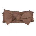 Cocoa | Organic Thermal Smocked Headband: 0-12m