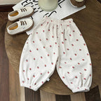 Baby & Kids Printed Casual Pants: Black Polka Dot / 4-5T