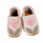Tulip on Oyster Leather Shoes Moccs Baby and Toddler: 4   (12m)5"
